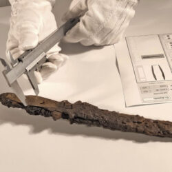 A sword nicknamed Excalibur was found to date to the Islamic period of Spain during the 10th century. (Image credit: Valencia City Council Archaeology Service)